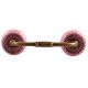 Pink Strewn Flat Ceramic Bridge Handle
